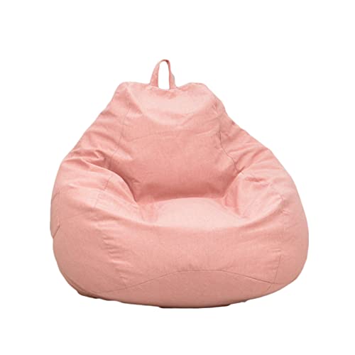 Highdi Sitzsack für Erwachsene Indoor Outdoor Sitzkissen Waschbarer Weicher Flauschiger Sofabettbezug Ohne Füllung Gartenkissen Bodenkissen für Wohnzimmer Gaming Party (Rosa,60x70cm) von Highdi