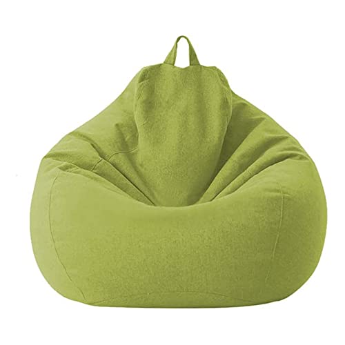 Highdi Sitzsack für Erwachsene Outdoor Indoor Sitzkissen Waschbarer Weicher Flauschiger Sofabettbezug Ohne Füllung Gartenkissen Bodenkissen für Wohnzimmer Gaming (100x120cm,Grün) von Highdi