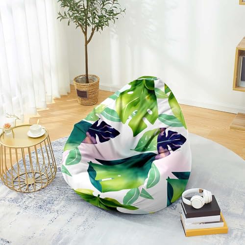Highdi Sitzsack für Kinder Erwachsene Herbst Pflanze Sitzkissen Weicher Flauschiger Sofabettbezug Ohne Füllung Gartenkissen Bodenkissen für Wohnzimmer Gaming (Lila,100x120cm) von Highdi