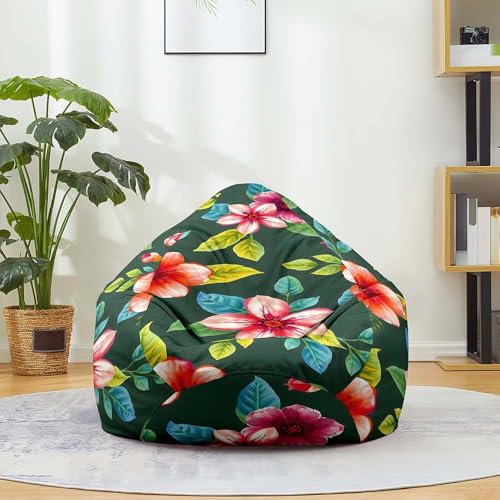 Highdi Sitzsack für Kinder Erwachsene Indoor Outdoor Sitzkissen Weicher Sofabettbezug Ohne Füllung Gartenkissen Bodenkissen für Modern Garten Wohnzimmer Gaming (Seegrün,100x120cm) von Highdi