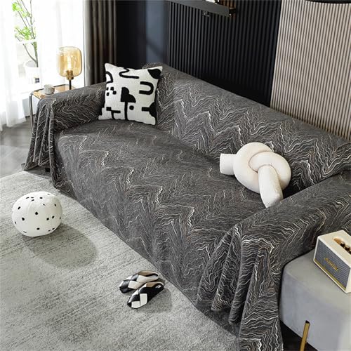 Highdi Sofadecke, Bergdruck 1 2 3 4 Sitzer Sofa Überzug L Form Sofabezug Ecksofa Universelle rutschfeste Couch Überzug Einteiliger Vielseitige Sofa Cover Decke (Grau,180x420cm) von Highdi