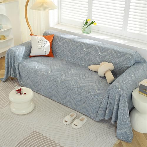 Highdi Sofadecke, Bergdruck 1 2 3 4 Sitzer Sofa Überzug L Form Sofabezug Ecksofa Universelle rutschfeste Couch Überzug Einteiliger Vielseitige Sofa Cover Decke (Graublau,180x350cm) von Highdi