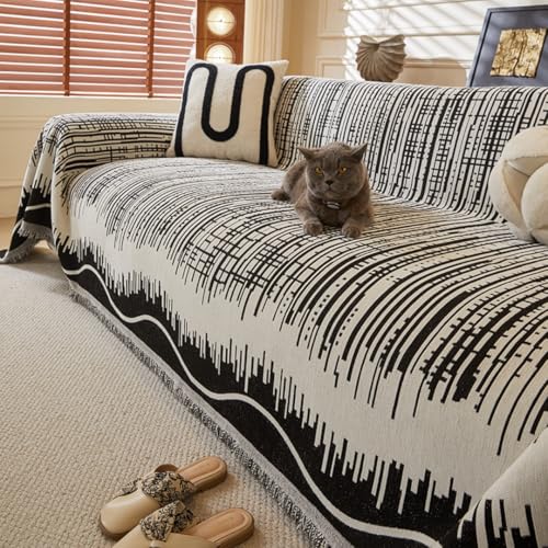 Highdi Sofadecke Chenille Moderne Doppelseitig 1 2 3 4 Sitzer Sofa Überzug L Form Sofabezug Ecksofa Universelle rutschfeste Couch Überzug Einteiliger Vielseitige Decke (Signal,180x230cm) von Highdi