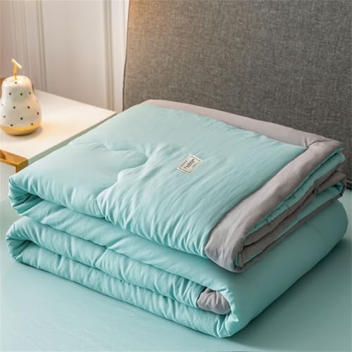 Highdi Sommer Bettdecke, Cooles Farbsystem Leicht Dünn Sommerdecke, Weich und Hautfreundlich Bettdecke, Mikrofaser Tagesdecke für Sofaüberwurf, Einzel Doppel (200x230cm,Aqua) von Highdi