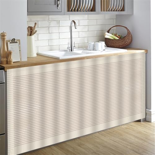 Highdi Staubdichter Vorhang Kleiderschrank für Regale,Schrank Schatten Vorhang Selbstklebend SchrankvorhäNge,für Küche, Kleiderschrank, Bücherregal (Modern 1,B100x H140cm) von Highdi