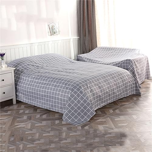 Highdi Staubschutz Abdeckung Möbel, Bett Staubschutz Möbel Möbelbezug Staubschutzhülle Protector für Bett Sofa Möbel für Abdeckungen im Innen- & Außenbereich (1.5 * 2.4m,Grau kariert) von Highdi