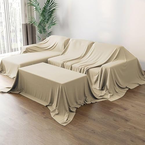 Highdi Staubschutz Abdeckung Möbel, Bett Staubschutz Möbel Möbelbezug Staubschutzhülle Protector für Bett Sofa Möbel für Abdeckungen im Innen- & Außenbereich (2.4x3.5M,Khaki) von Highdi