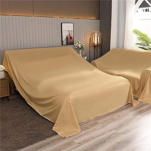 Highdi Staubschutz Abdeckung Möbel, Bett Staubschutz Möbel Möbelbezug Staubschutzhülle Protector für Bett Sofa Möbel für Abdeckungen im Innen- & Außenbereich (2.4x3.5m,Helles Kamel) von Highdi