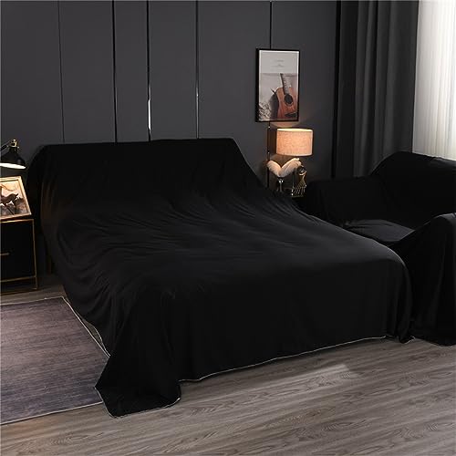 Highdi Staubschutz Abdeckung Möbel, Bett Staubschutz Möbel Möbelbezug Staubschutzhülle Protector für Bett Sofa Möbel für Abdeckungen im Innen- & Außenbereich (2.4x5m,Schwarz) von Highdi