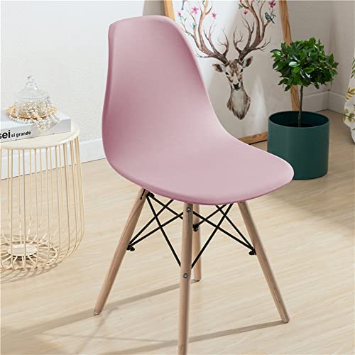 Highdi Stuhlhussen Schalenstuhl Bezug Stretch Universal Esszimmerstühle Bezug Moderne Einfarbig Abnehmbar Waschbar Stuhlbezug Wohnzimmer Büro Küchenstühle Husse (Rosa,4 Stück) von Highdi