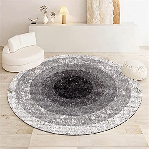 Highdi Teppich Rund Modern rutschfest Waschbar Schlafzimmer Teppiche, Innenbereich Minimalismus Polyester Runder Teppich fürs Wohnzimmer, Flur, Kinderzimmer, Büro (140cm,Gradientenkreis) von Highdi