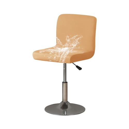 Highdi Wasserdicht Stuhlhussen Barhocker Bezüge Barstuhlbezug Stretch mit Rückenlehne 1/2/4/6 Stück, Hussen für Barhocker Bar Waschbarer Stuhl Abdeckung (Kamel,1 Stück) von Highdi