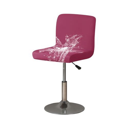 Highdi Wasserdicht Stuhlhussen Barhocker Bezüge Barstuhlbezug Stretch mit Rückenlehne 1/2/4/6 Stück, Hussen für Barhocker Bar Waschbarer Stuhl Abdeckung (Rotwein,2 Stück) von Highdi