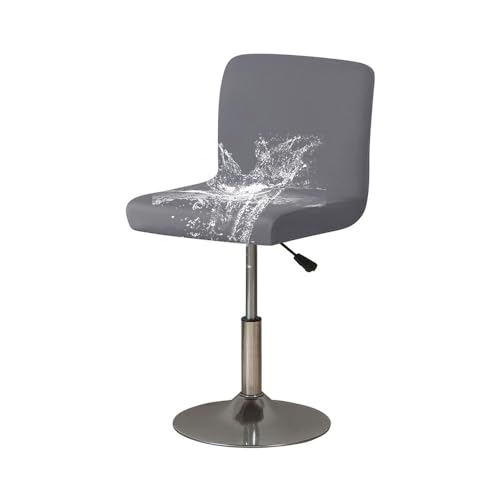 Highdi Wasserdicht Stuhlhussen Barhocker Bezüge Barstuhlbezug Stretch mit Rückenlehne 1/2/4/6 Stück, Hussen für Barhocker Bar Waschbarer Stuhl Abdeckung (dunkelgrau,4 Stück) von Highdi