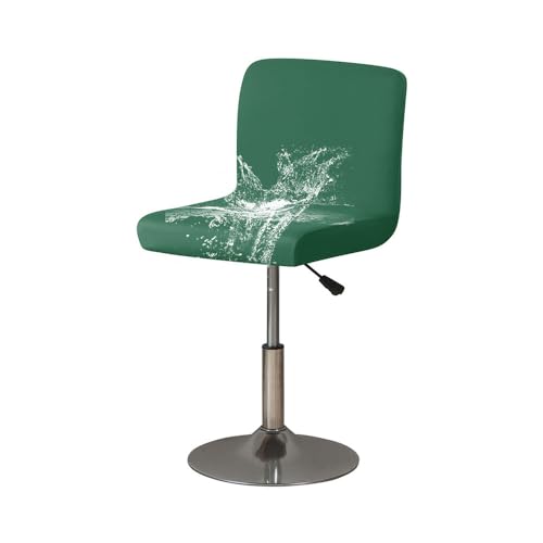 Highdi Wasserdicht Stuhlhussen Barhocker Bezüge Barstuhlbezug Stretch mit Rückenlehne 1/2/4/6 Stück, Hussen für Barhocker Bar Waschbarer Stuhl Abdeckung (dunkelgrün,4 Stück) von Highdi