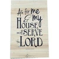 Wie Für Mich Und Mein Haus Wandbehang | 12 "x 18" Holzplatte von HigherPlaneImaging