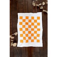 Tennessee Orange Checker Geschirrtuch | Helfer Mehlsack Küche Handtuch von HighlandRidgeRustics