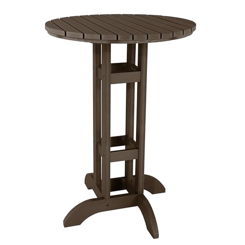 highwood Bistrotisch für den Außenbereich, Barhöhe, 76,2 cm, rund, verwitterte von Highwood