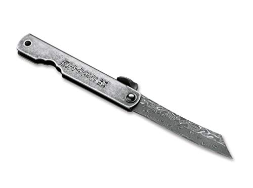 Higonokami Unisex – Erwachsene KINZOKU Damascus, Silber, 16,7 cm von HIGO NO KAMI