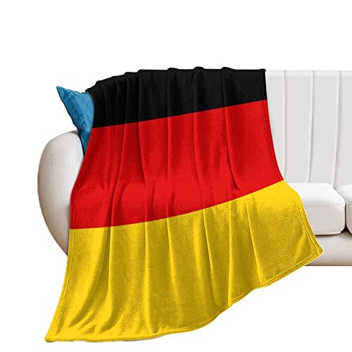 Higoss Decke mit Deutschland-Flagge, Überwurf mit Länderflagge, Plüsch, superweich, warm, Flanelldecke für Couch, Bett, Sofa, Stuhl, tolles Geschenk für Freunde, Männer, Frauen, 177,8 x 203,2 cm von Higoss