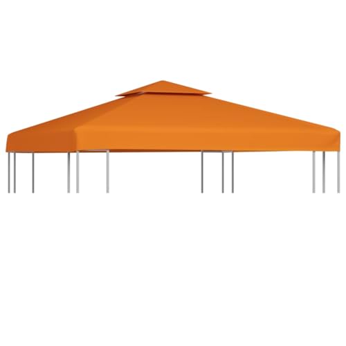HIGSOSE Pavillon-Ersatzdach 310 g/m² Orange 3x3 m Wasserdicht Stabil Winterfest Dach für Pavillon Gartenpavillon Abdeckung von Higsose