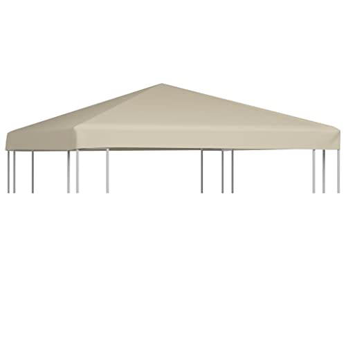 HIGSOSE Pavillondach 310 g/m² 3x3 m Beige Ersatzdach Pavillon Pavillon Zubehör Pavillondach Wasserdicht Stabil Winterfest Dach für Pavillon Gartenpavillon Abdeckung von Higsose