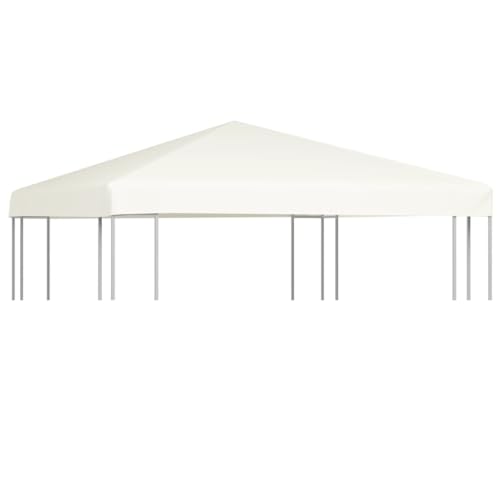 HIGSOSE Pavillondach 310 g/m² 3x3 m Cremeweiß Ersatzdach Pavillon Pavillon Zubehör Pavillondach Wasserdicht Stabil Winterfest Dach für Pavillon Gartenpavillon Abdeckung von Higsose