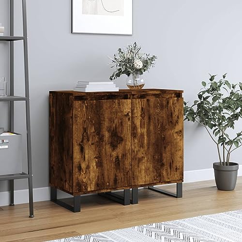Higsose Aufbewahrungsschrank 2 STK. Klassische Sideboard Buffetschrank für Wohnzimmer Schlafzimmer oder Flur Platzsparendes Design Räuchereiche 40x35x70 cm Higsose Aufbewahrungsschrank 2 STK. Klassische Sideboard Buffetschrank für Wohnzimmer Schlafzimmer oder Flur Platzsparendes Design Räuchereiche 40x35x70 cm von Higsose