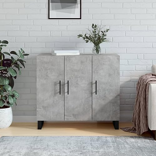 Higsose Aufbewahrungsschrank Buffetschrank Küchenschrank für Wohnzimmer Schlafzimmer oder Flur Platzsparendes Design Betongrau 90x34x80 cm Higsose Aufbewahrungsschrank Buffetschrank Küchenschrank für Wohnzimmer Schlafzimmer oder Flur Platzsparendes Design Betongrau 90x34x80 cm von Higsose