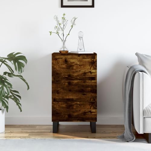 Higsose Aufbewahrungsschrank Buffetschrank Küchenschrank für Wohnzimmer Schlafzimmer oder Flur Platzsparendes Design Räuchereiche 40x35x70 cm von Higsose