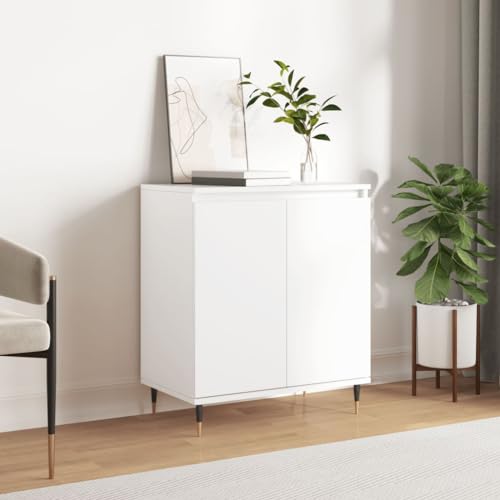 Higsose Aufbewahrungsschrank Buffetschrank Küchenschrank für Wohnzimmer Schlafzimmer oder Flur Platzsparendes Design Weiß 60x35x70 cm von Higsose