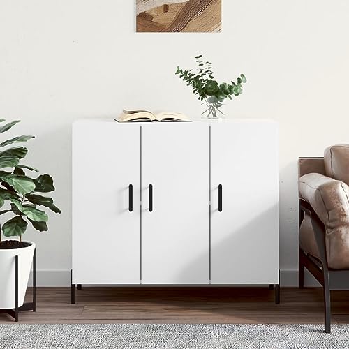 Higsose Aufbewahrungsschrank Klassische Buffetschrank für Wohnzimmer Schlafzimmer oder Flur Platzsparendes Design Küchenschrank Weiß 90x34x80 cm Higsose Aufbewahrungsschrank Klassische Buffetschrank für Wohnzimmer Schlafzimmer oder Flur Platzsparendes Design Küchenschrank Weiß 90x34x80 cm von Higsose