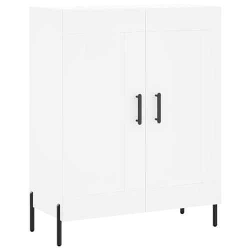 Higsose Aufbewahrungsschrank Küchenschrank Klassische Sideboard für Wohnzimmer Schlafzimmer oder Flur Platzsparendes Design Weiß 69,5x34x90 cm von Higsose