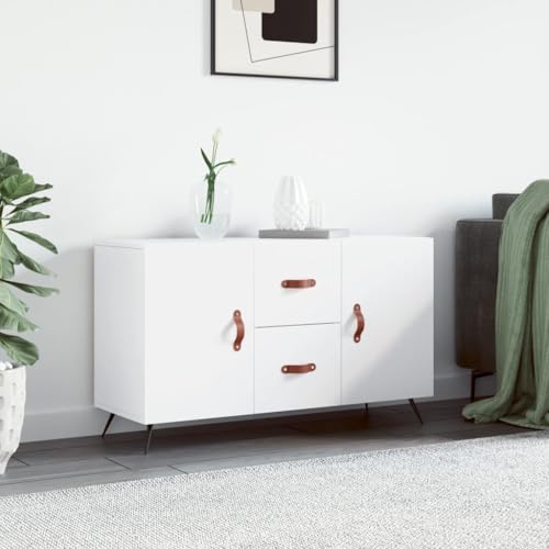 Higsose Aufbewahrungsschrank Küchenschrank Sideboard für Wohnzimmer Schlafzimmer oder Flur Platzsparendes Design Weiß 100x36x60 cm von Higsose