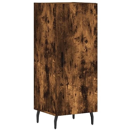 Higsose Aufbewahrungsschrank Küchenschrank für Wohnzimmer Schlafzimmer oder Flur Platzsparendes Design Buffetschrank Räuchereiche 34,5x34x90 cm von Higsose