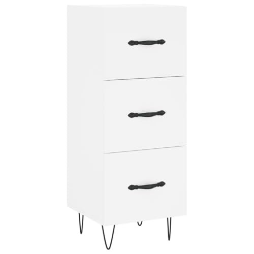 Higsose Aufbewahrungsschrank Sideboard Buffetschrank für Wohnzimmer Schlafzimmer oder Flur Platzsparendes Design Weiß 34,5x34x90 cm von Higsose