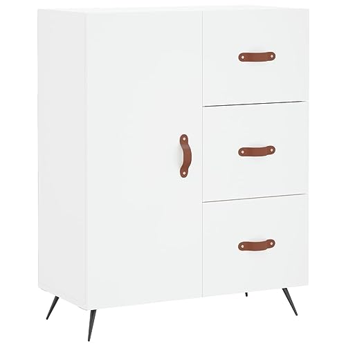 Higsose Aufbewahrungsschrank Sideboard Buffetschrank für Wohnzimmer Schlafzimmer oder Flur Platzsparendes Design Weiß 69,5x34x90 cm von Higsose