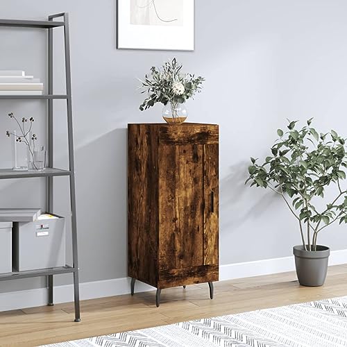 Higsose Aufbewahrungsschrank Sideboard Küchenschrank für Wohnzimmer Schlafzimmer oder Flur Platzsparendes Design Räuchereiche 34,5x34x90 cm von Higsose