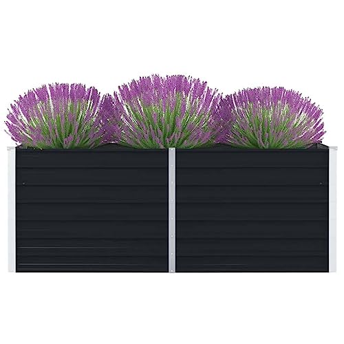 Higsose Blumenkasten Terrassen Hochbeet 160x80x45 cm Verzinkter Stahl für Draußen Pflanzbeet Anzuchtbeet Pflanzenbeet Gemüsebeet Gartenbeet aus Metall Blumenbeet Raised Bed Pflanzkübel Anthrazit Higsose Blumenkasten Terrassen Hochbeet 160x80x45 cm Verzinkter Stahl für Draußen Pflanzbeet Anzuchtbeet Pflanzenbeet Gemüsebeet Gartenbeet aus Metall Blumenbeet Raised Bed Pflanzkübel Anthrazit von Higsose