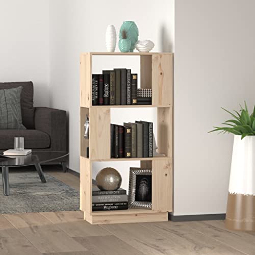 Higsose Bücherregal/Raumteiler 51x25x101 cm Massivholz Kiefer Offenes Regal Vielseitige Regal Vitrinenschrank Wohnzimmer Möbel Raumteiler Holz Möbel für Arbeitszimmer Standregal Holz von Higsose