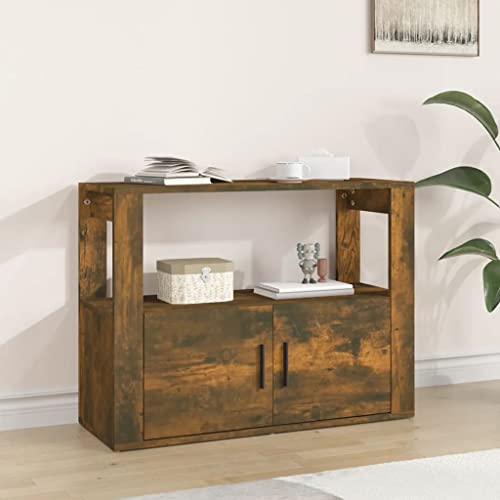 Higsose Buffet Esszimmer 80x30x60 cm Seitenschrank mit Ablage und Türen Beistellschrank Schubladenschrank Lagerschrank Räuchereiche Sideboard Wohnzimmer Aufbewahrungsschrank Holzwerkstoff Higsose Buffet Esszimmer 80x30x60 cm Seitenschrank mit Ablage und Türen Beistellschrank Schubladenschrank Lagerschrank Räuchereiche Sideboard Wohnzimmer Aufbewahrungsschrank Holzwerkstoff von Higsose