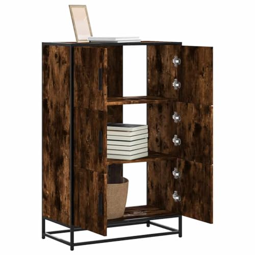 Higsose Hochschrank Seitenschrank Multifunktional Aufbewahrungsschrank für Wohnzimmer Schlafzimmer Flur oder Büro Innenmöbel Heimdekoration Räuchereiche 68x35x106,5 cm Higsose Hochschrank Seitenschrank Multifunktional Aufbewahrungsschrank für Wohnzimmer Schlafzimmer Flur oder Büro Innenmöbel Heimdekoration Räuchereiche 68x35x106,5 cm von Higsose