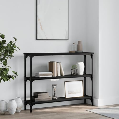 Higsose Konsolentisch 100x22,5x75 cm Konsolentische Fürs Wohnzimmer Schmales Regal Flur Tisch Hallway Table Console Table Ablagetisch Beistelltisch Sofatisch Schwarz Higsose Konsolentisch 100x22,5x75 cm Konsolentische Fürs Wohnzimmer Schmales Regal Flur Tisch Hallway Table Console Table Ablagetisch Beistelltisch Sofatisch Schwarz von Higsose