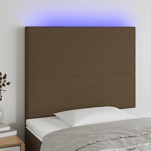 Higsose LED-Kopfteil Ausgezeichnete Rückenunterstützung Innenmöbel Schlafzimmerdekoration Praktisches Design Dunkelbraun 100x5x118/128 cm Higsose LED-Kopfteil Ausgezeichnete Rückenunterstützung Innenmöbel Schlafzimmerdekoration Praktisches Design Dunkelbraun 100x5x118/128 cm von Higsose