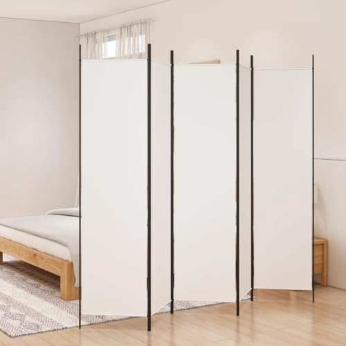 Higsose Paravent Room Divider Weiß 250x200 cm Stoff Multifunktional Trennwand Privacy Screen Raumteiler Indoor Dekorative Sichtschutz Schlafzimmer Hintergrundwand Privaten Ankleidebereich von Higsose