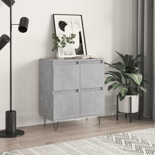 Higsose Sideboard Betongrau 60x35x70 cm Holz Sideboard Schlafzimmer Kommode Schubladen Comoden Schrank Komodenschrank Schmal Kommoden Schrank Kommode von Higsose