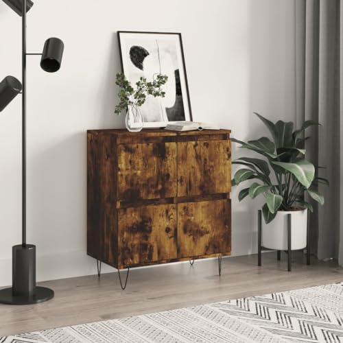 Higsose Sideboard Räuchereiche 60x35x70 cm Holz Sideboard Schlafzimmer Kommode Schubladen Comoden Schrank Komodenschrank Schmal Kommoden Schrank Kommode von Higsose