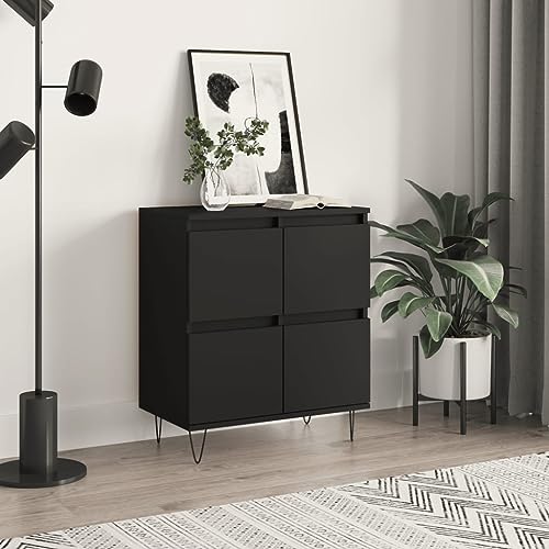 Higsose Sideboard Schwarz 60x35x70 cm Holz Sideboard Schlafzimmer Kommode Schubladen Comoden Schrank Komodenschrank Schmal Kommoden Schrank Kommode von Higsose