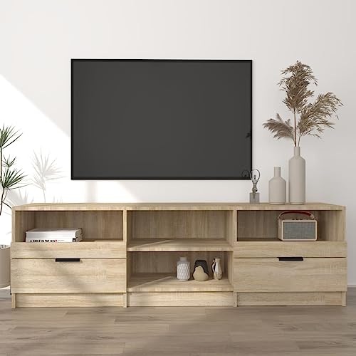 Higsose TV-Schrank Der Stereoschrank Wohnzimmer Vitrine TV Schrank Im Industrie-Design TV Unterschrank Sonoma-Eiche Holzwerkstoff 150x33,5x45cm Higsose TV-Schrank Der Stereoschrank Wohnzimmer Vitrine TV Schrank Im Industrie-Design TV Unterschrank Sonoma-Eiche Holzwerkstoff 150x33,5x45cm von Higsose