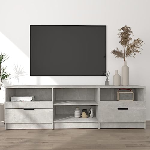 Higsose TV Schrank Fernsehtisch TV Lowboard 150x33,5x45cm Fernsehschrank TV Tisch TV Möbel TV Table TV Kommode TV Stand TV Cabinet Betongrau von Higsose